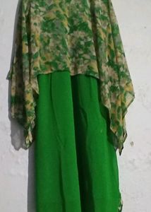 Women Green Flaired Kurti
