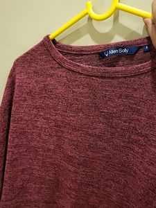 Allen Solly Maroon Top, Size S