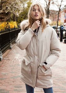 Women’s cream parka jacket