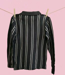Striped Long Sleeve Polo Shirt