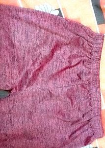 Knee Length Pants Shinny Material