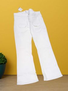 M@71Size-32 White Flared Jeans