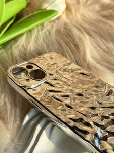 Silver Metallic iPhone 14 back case/cover