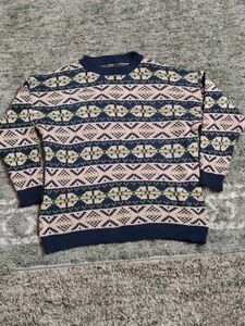 Patterned Knit Sweater