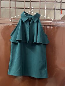 Eavan Halter Neck Teal Top