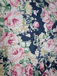 MediumTrench Coat Jacket /Trenchcoat Floral Retro