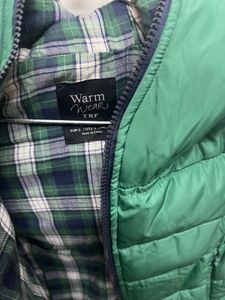 Green Puffer Vest with Hood