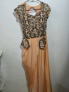 Elegant Ethnic Gown Saree Style