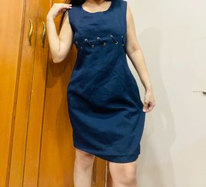 Navy Blue Sleeveless Dress