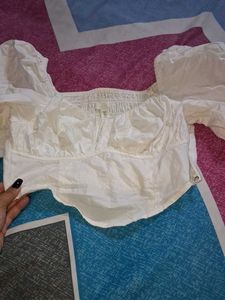 White H&amp;M Crop Top