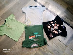 Combo Of Beautiful  Baby Girls T-shirt All Over Size L 12 To 18 Month Condition Good