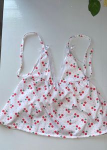 🍒✨Cherry Print Halter Neck Top🍒