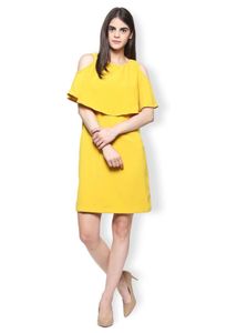 A-line Yellow Knee Length Dress (new With Tags)
