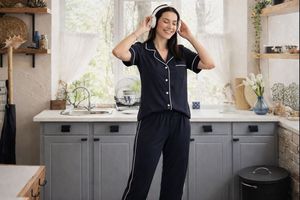 Midnight Cloud Luxe PJ Set 🌙✨ Soft Chic Now!