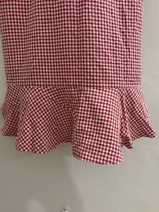Gingham Sailor Collar Shirt Dress