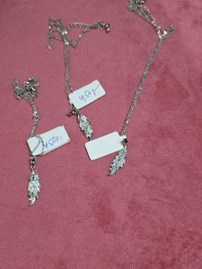 Combo 3 Silver Leaf Locket Chain