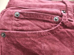 GAP UK Corduroy Burgendy Colour Trouser.