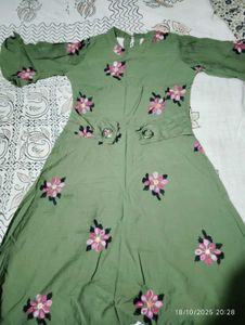 Green Floral Dress