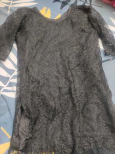 Net Black Kurti For Girls