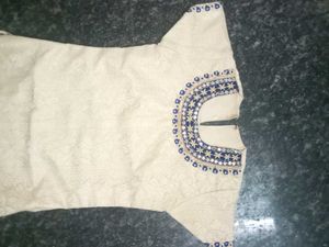 A Nude Glittering Kurta