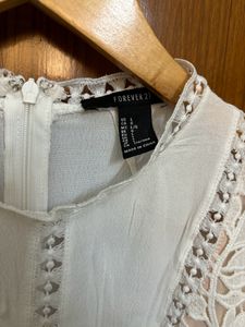 Forever 21 Floral Lace Knit Mini Dress