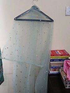 Sparkling Light Blue Dupatta