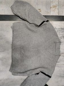 Gray Knit Pullover Sweater🩶