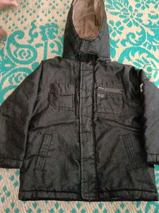 Black Winter Jacket with Hood