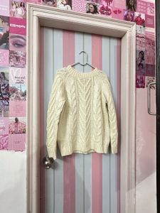 Cozy Cream Cable Knit Sweater