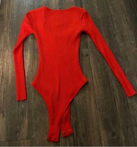 ZARA Orange Red Colour Bodysuit With Full Sleeve