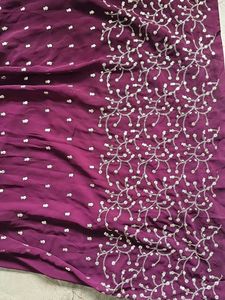 Elegant Purple Embroidered Anarkali