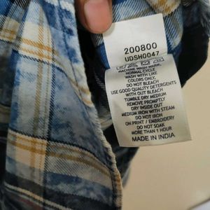 US POLO Assn CHEQUERED INDIGO DENIM SHIRT