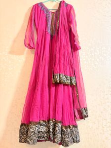 Elegant Pink Ethnic Anarkali