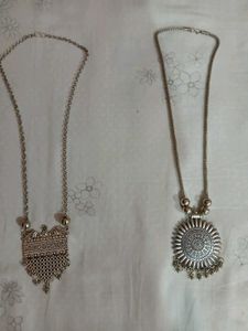 Silver Tone  Necklaces Combo