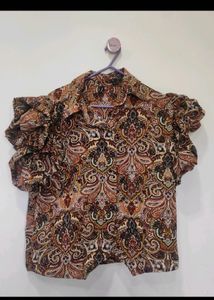 Patterned Brown Top