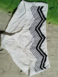 White Graphic Print Top