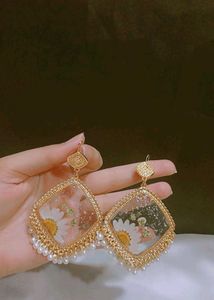 Elegant Handmade Resin Jhumka Earrings