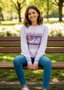 Cute Lavender Graphic Sweatshirt With Freebies🎀