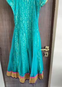 Green Embroidered Dress With Paijama &amp; Duptta