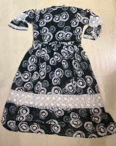 Patterned Black Dress
