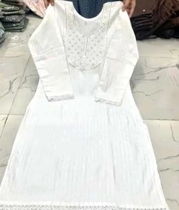 Elegant White Kurta for women (L) size