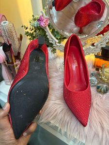Red Embellished Heels