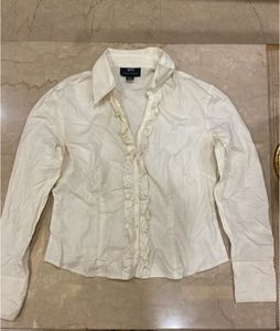 White Ruffle Shirt