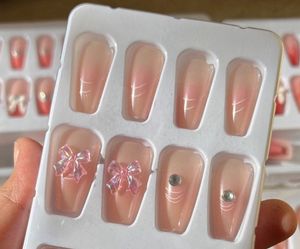 Press On Nails - Pink &amp; Hearts