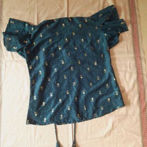 Teal Floral Print Pajama Set