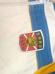 Yellow Blue Coat With Cap Attached For Boy , Girl