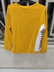 Yellow Athletic Long Sleeve T-Shirt
