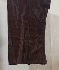 Brown Colour Embroidery Stone Work Dress