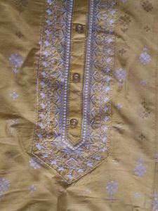 Elegant Gold Embroidered Kurta