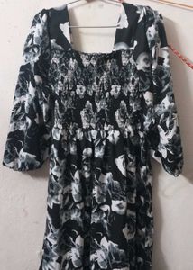 Floral Print Long Sleeve Dress